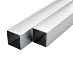 vidaXL aluminiumsrør 6 stk. firkantet bokssektion 2 m 30 x 30 x 2 mm