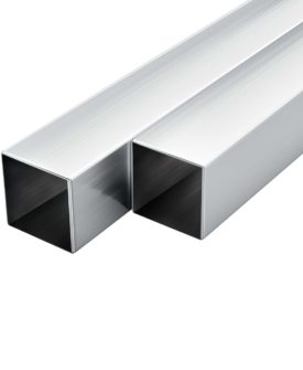 vidaXL aluminiumsrør 6 stk. firkantet bokssektion 1 m 40 x 40 x 2 mm