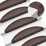 vidaXL 15 stk. trappemåtter 56 x 17 x 3 cm kaffefarvet