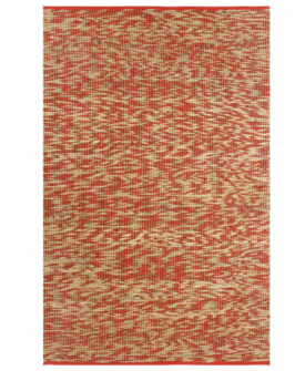 vidaXL håndlavet tæppe jute 160 x 230 cm rød og naturfarvet